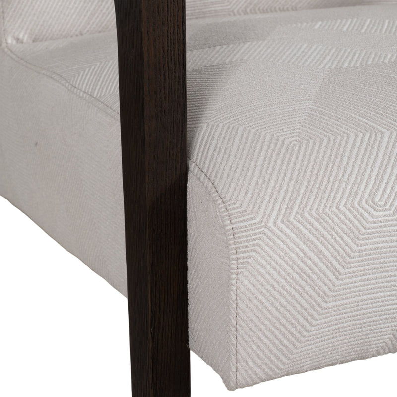 28" Brunner Accent Chair, White/black - Al Rugaib Furniture