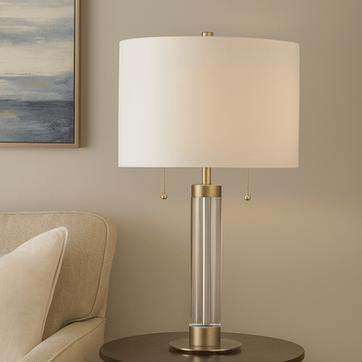 28" KANTARI CRYSTAL TABLE LAMP - Al Rugaib Furniture
