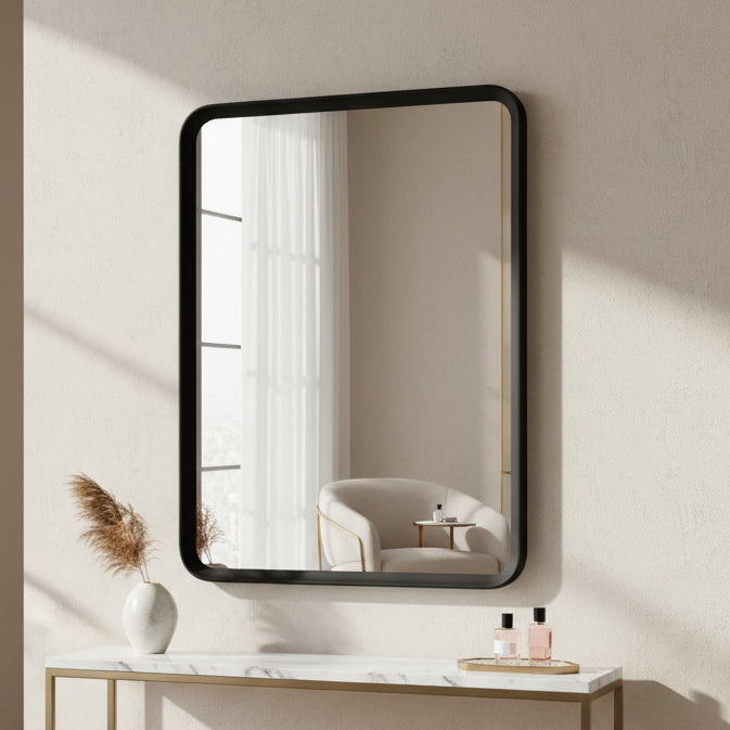 28" RECTANGULAR MIRROR, BLACK Mirrors| Sagebrook Home