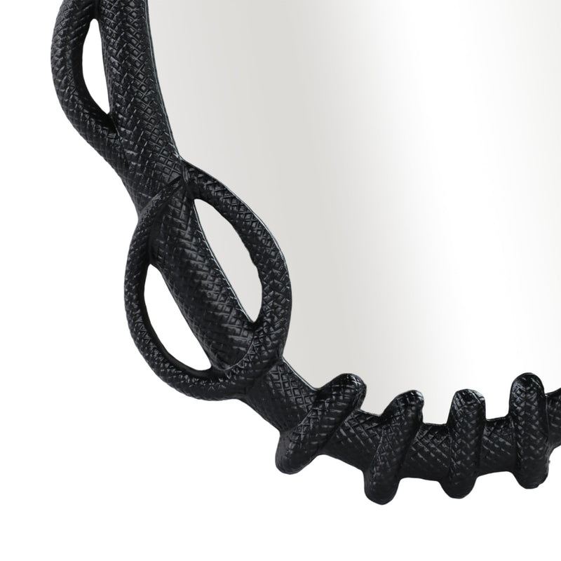 28x22" Snake Mirror, Blk/gld - Al Rugaib Furniture