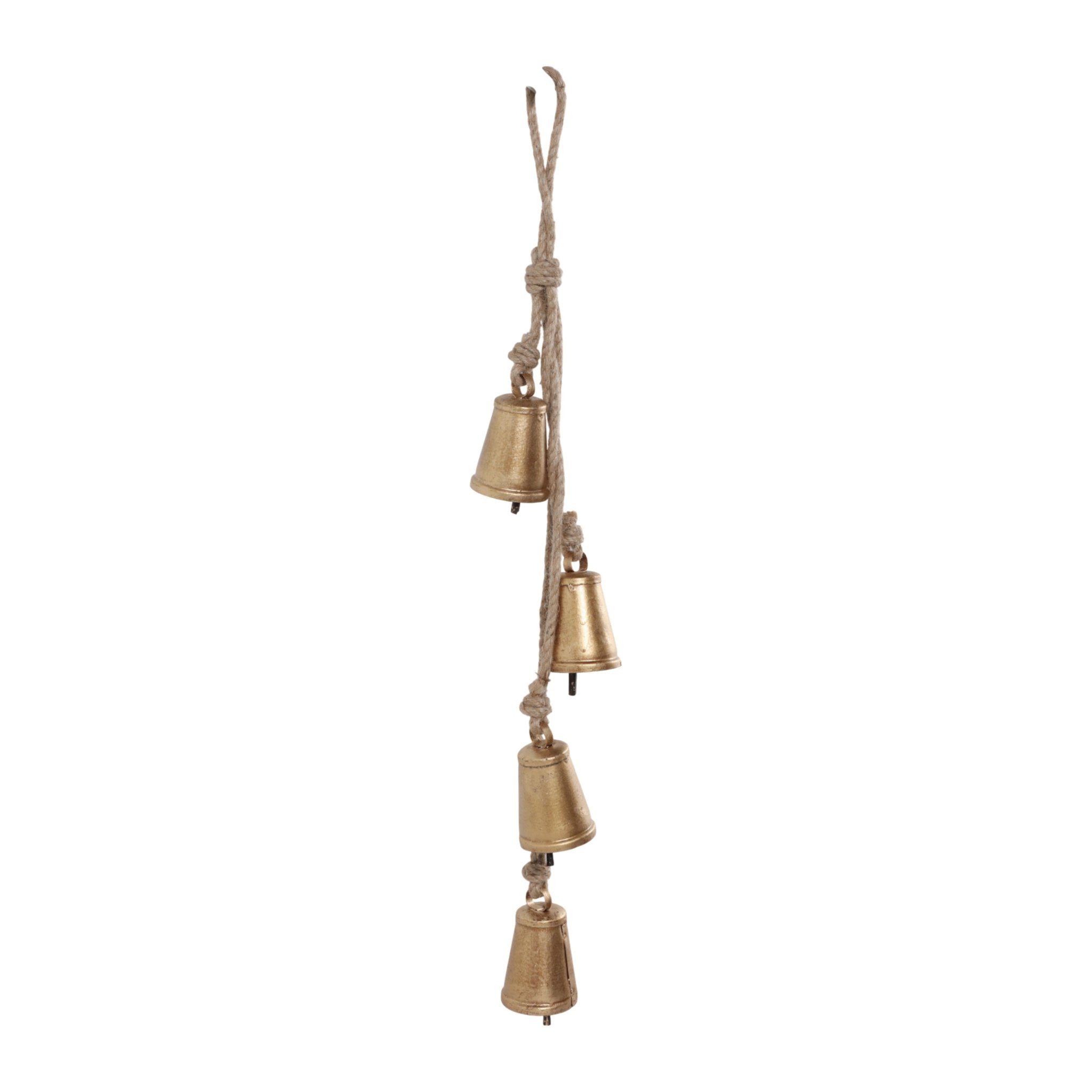 28x3" Hanging Cone Bells Cluster, Gold Planter| Sagebrook Home