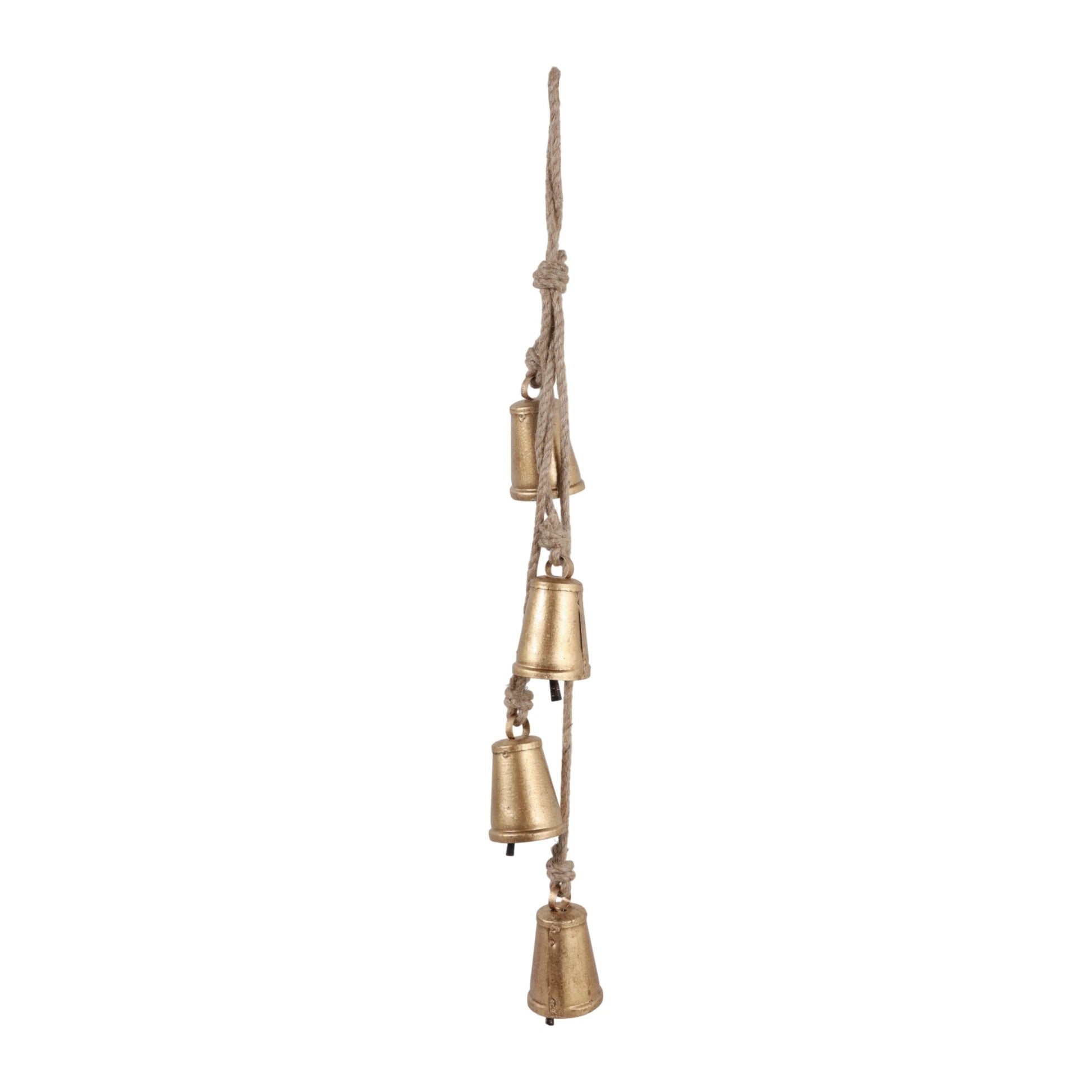 28x3" Hanging Cone Bells Cluster, Gold Planter| Sagebrook Home