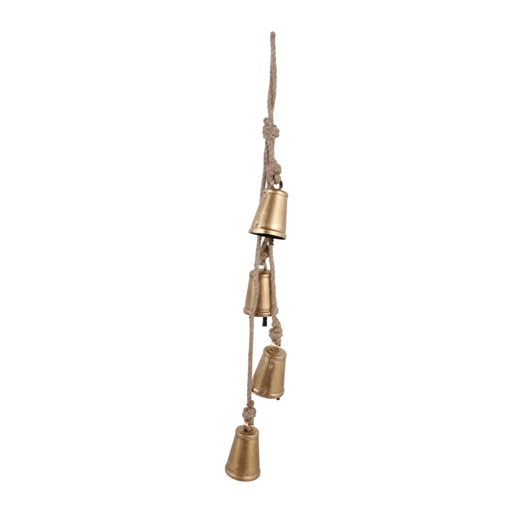 28x3" Hanging Cone Bells Cluster, Gold Planter| Sagebrook Home