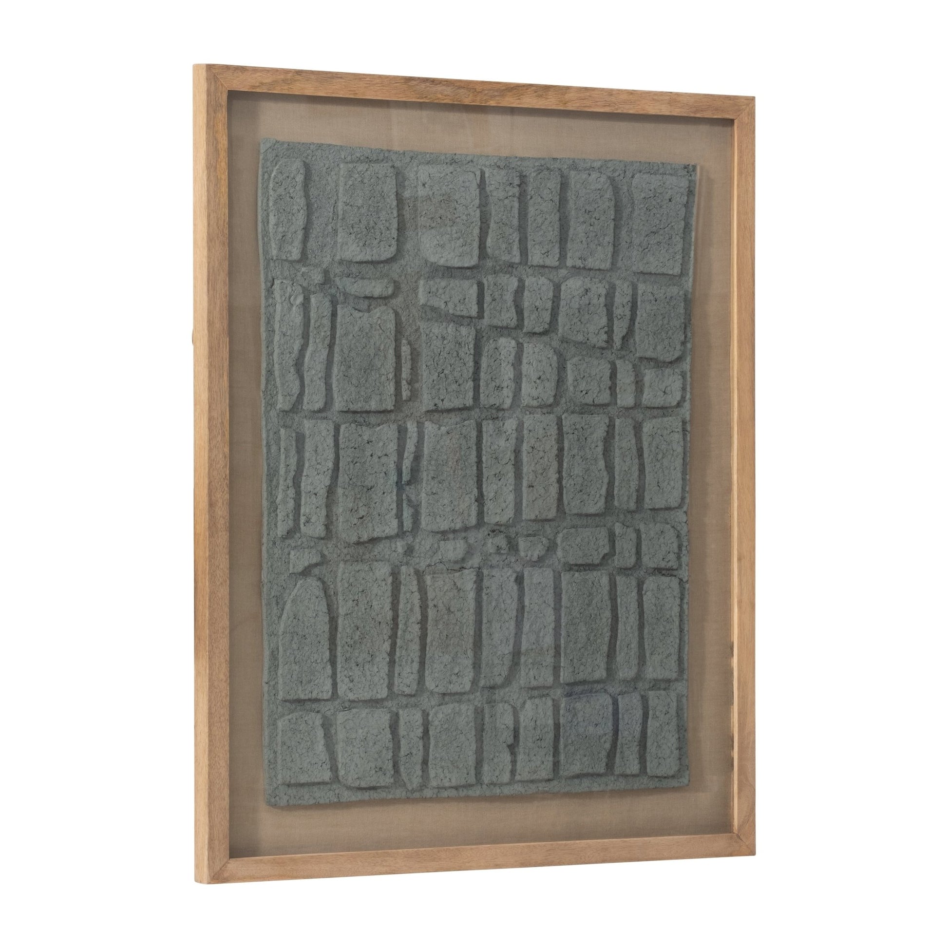 28X35 PAPER MACHE WALL ART FRAMED GLASS, DK GRAY Table Decors| Sagebrook Home