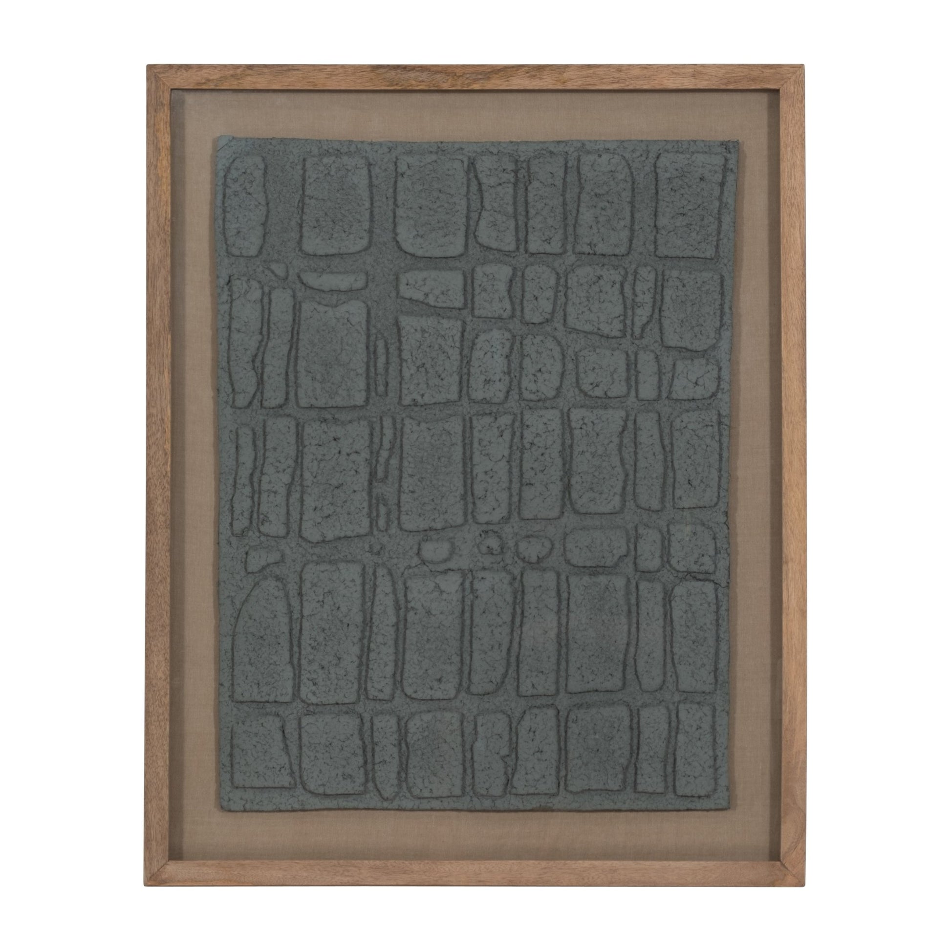 28X35 PAPER MACHE WALL ART FRAMED GLASS, DK GRAY Table Decors| Sagebrook Home