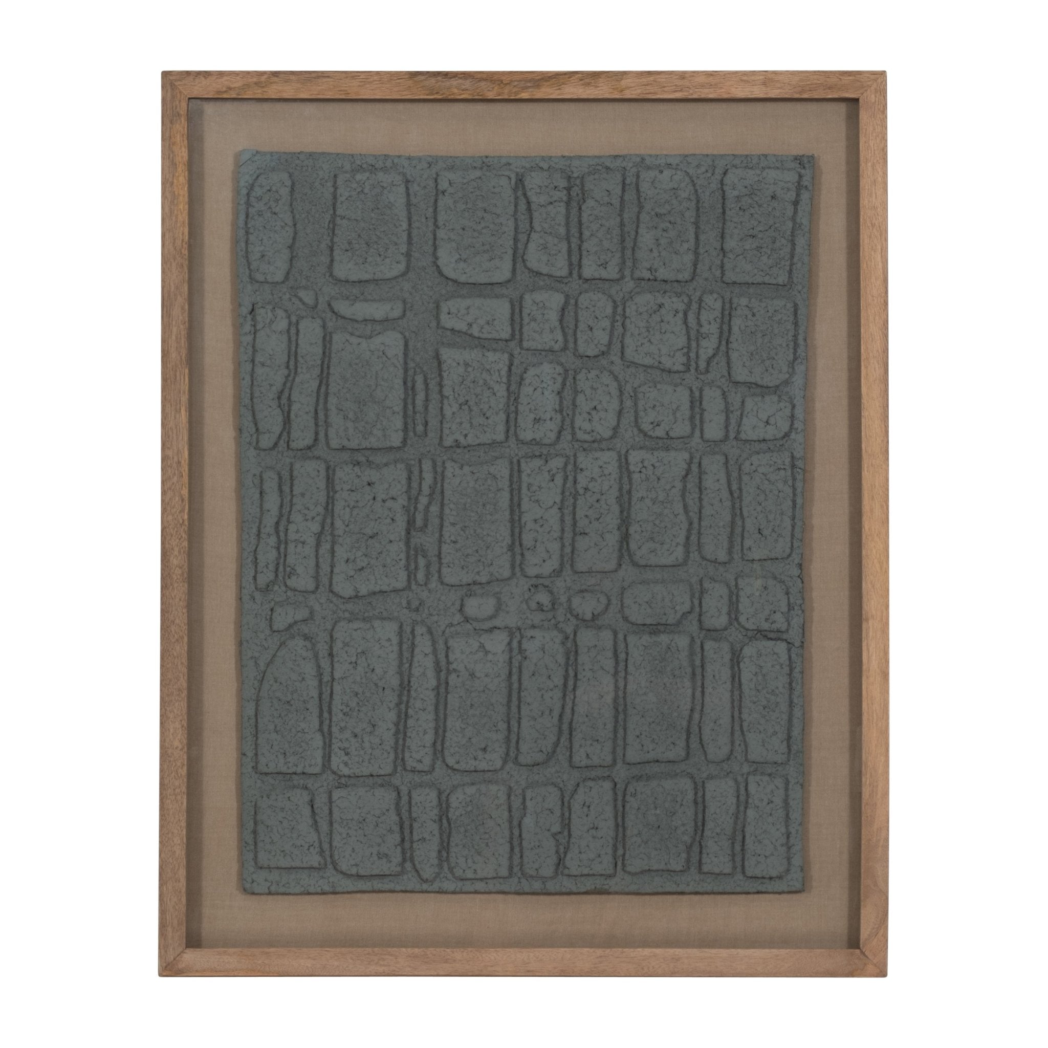 28X35 PAPER MACHE WALL ART FRAMED GLASS, DK GRAY Table Decors| Sagebrook Home