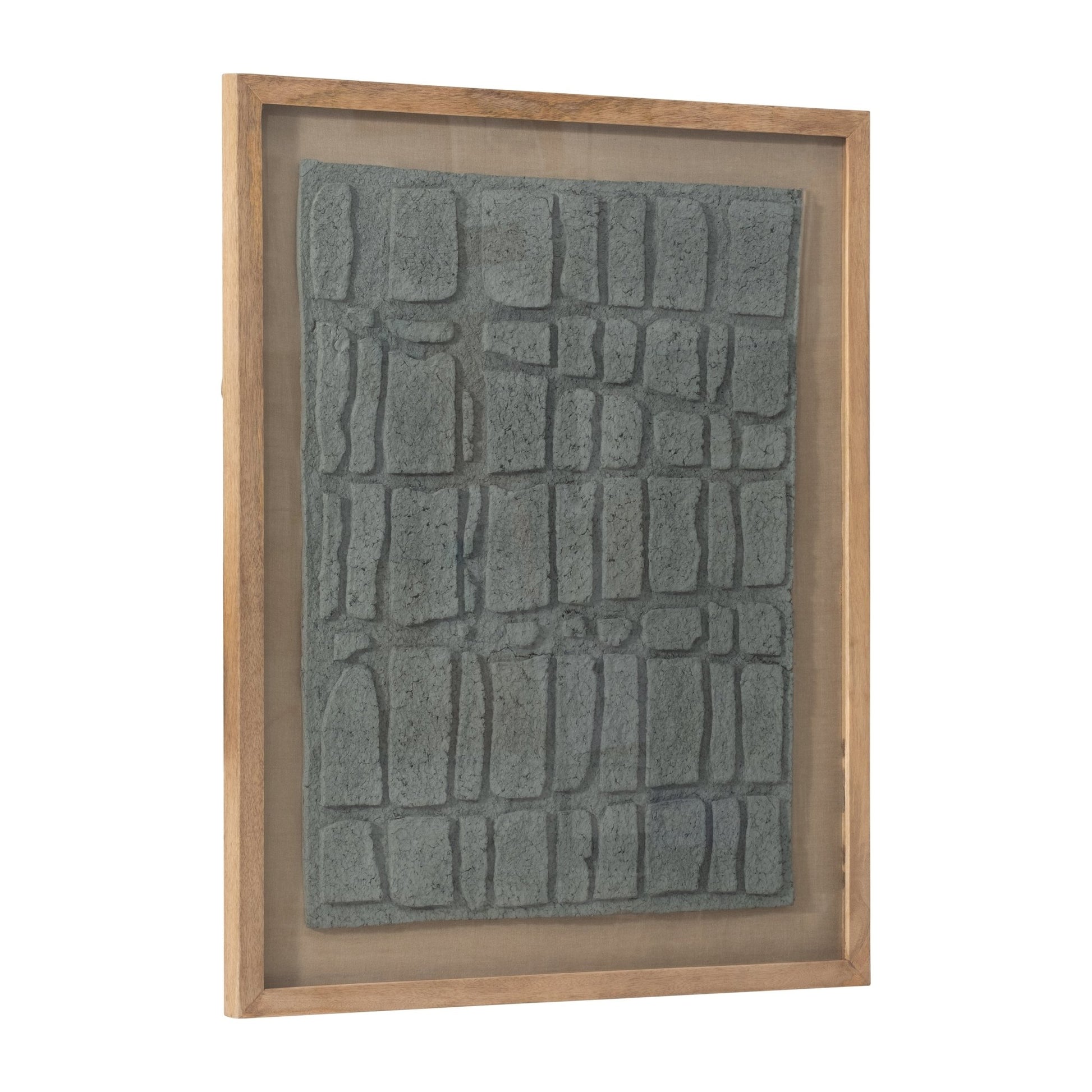 28X35 PAPER MACHE WALL ART FRAMED GLASS, DK GRAY Table Decors| Sagebrook Home