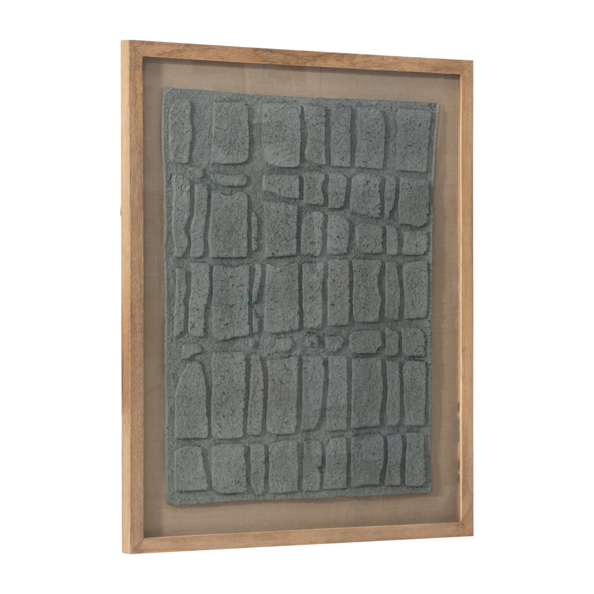 28X35 PAPER MACHE WALL ART FRAMED GLASS, DK GRAY Table Decors| Sagebrook Home