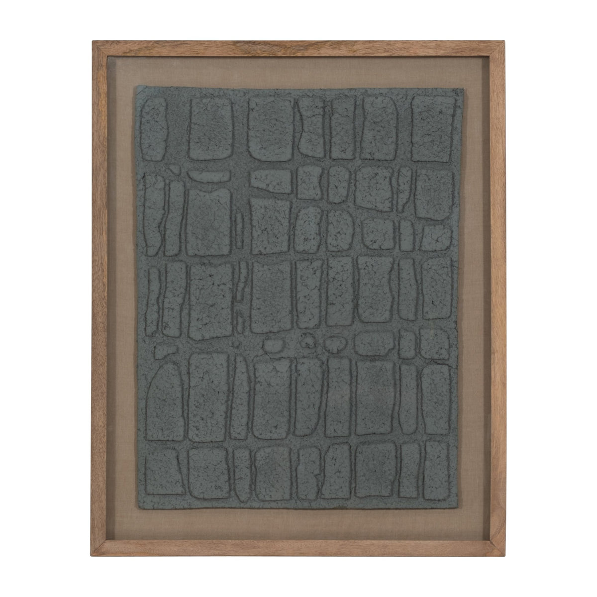 28X35 PAPER MACHE WALL ART FRAMED GLASS, DK GRAY Table Decors| Sagebrook Home