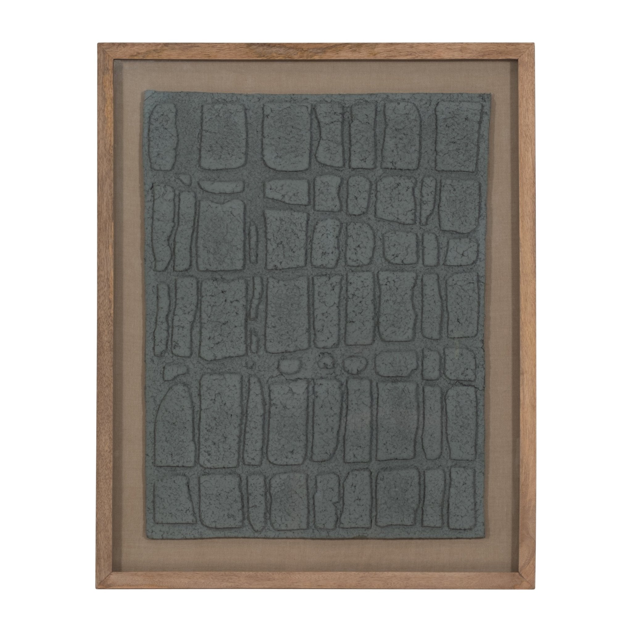 28X35 PAPER MACHE WALL ART FRAMED GLASS, DK GRAY Table Decors| Sagebrook Home