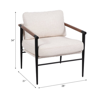 29" Calvo Accent Chair, Gray - Al Rugaib Furniture