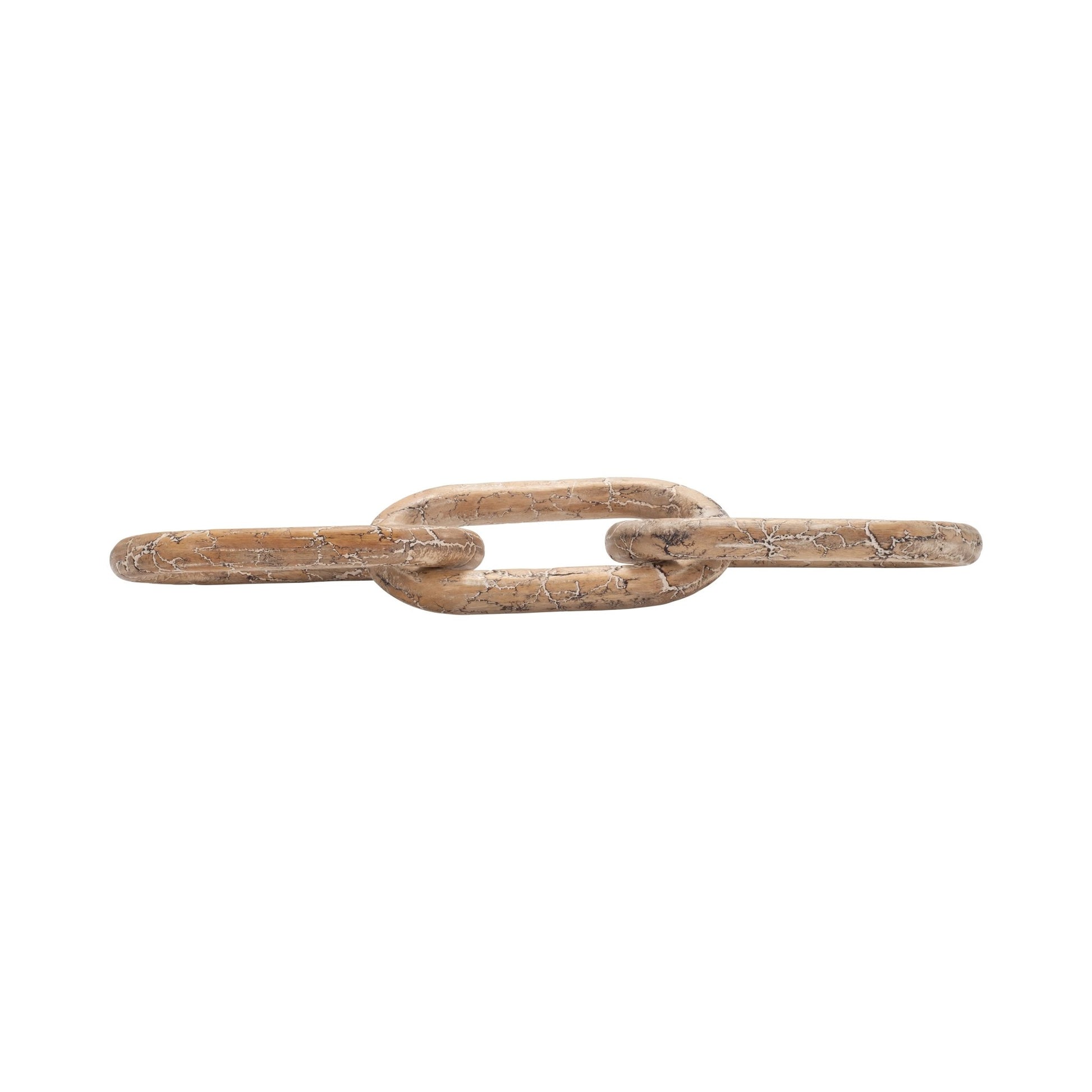 29" Desta Dark Wood Link Chain Table Decors| Sagebrook Home