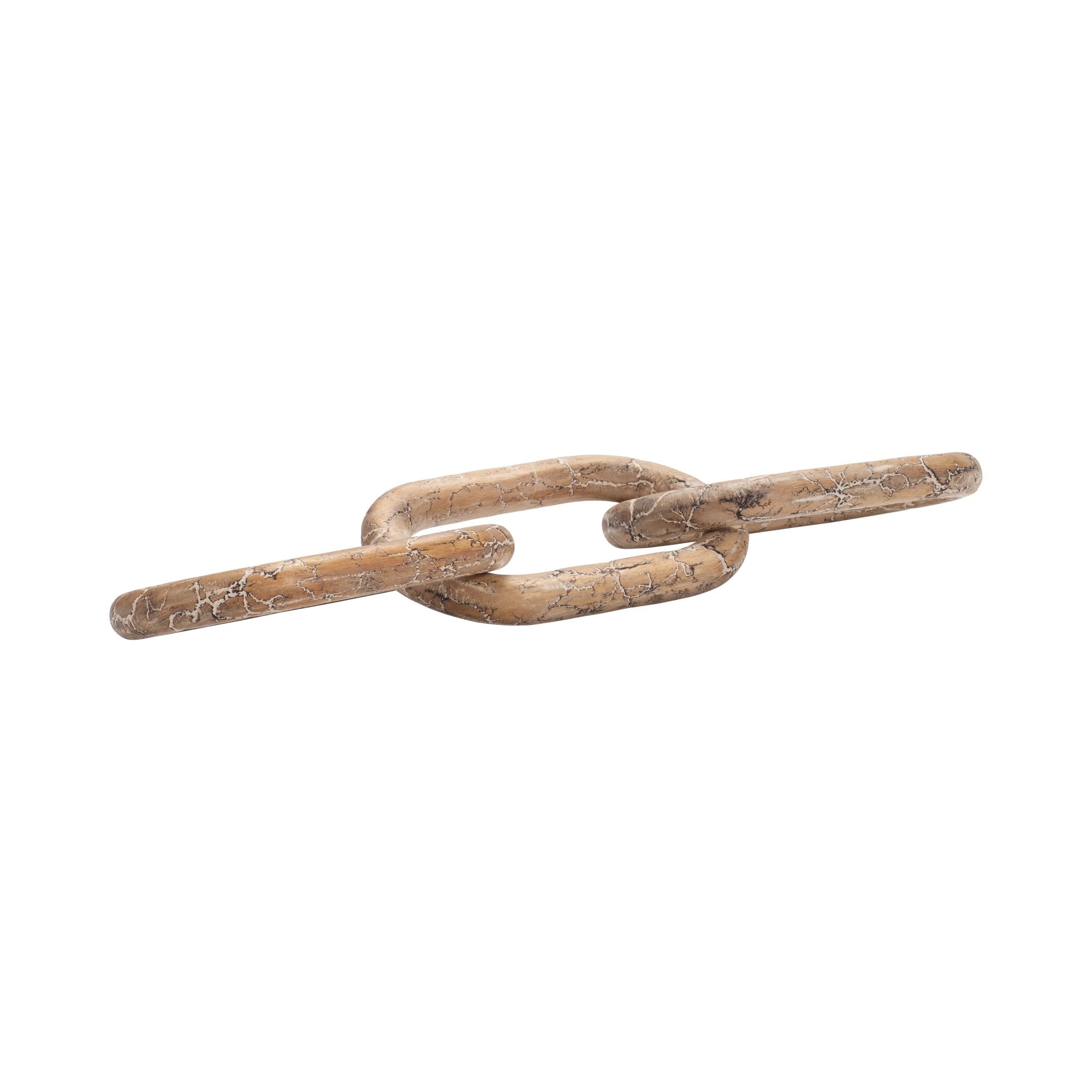 29" Desta Dark Wood Link Chain Table Decors| Sagebrook Home