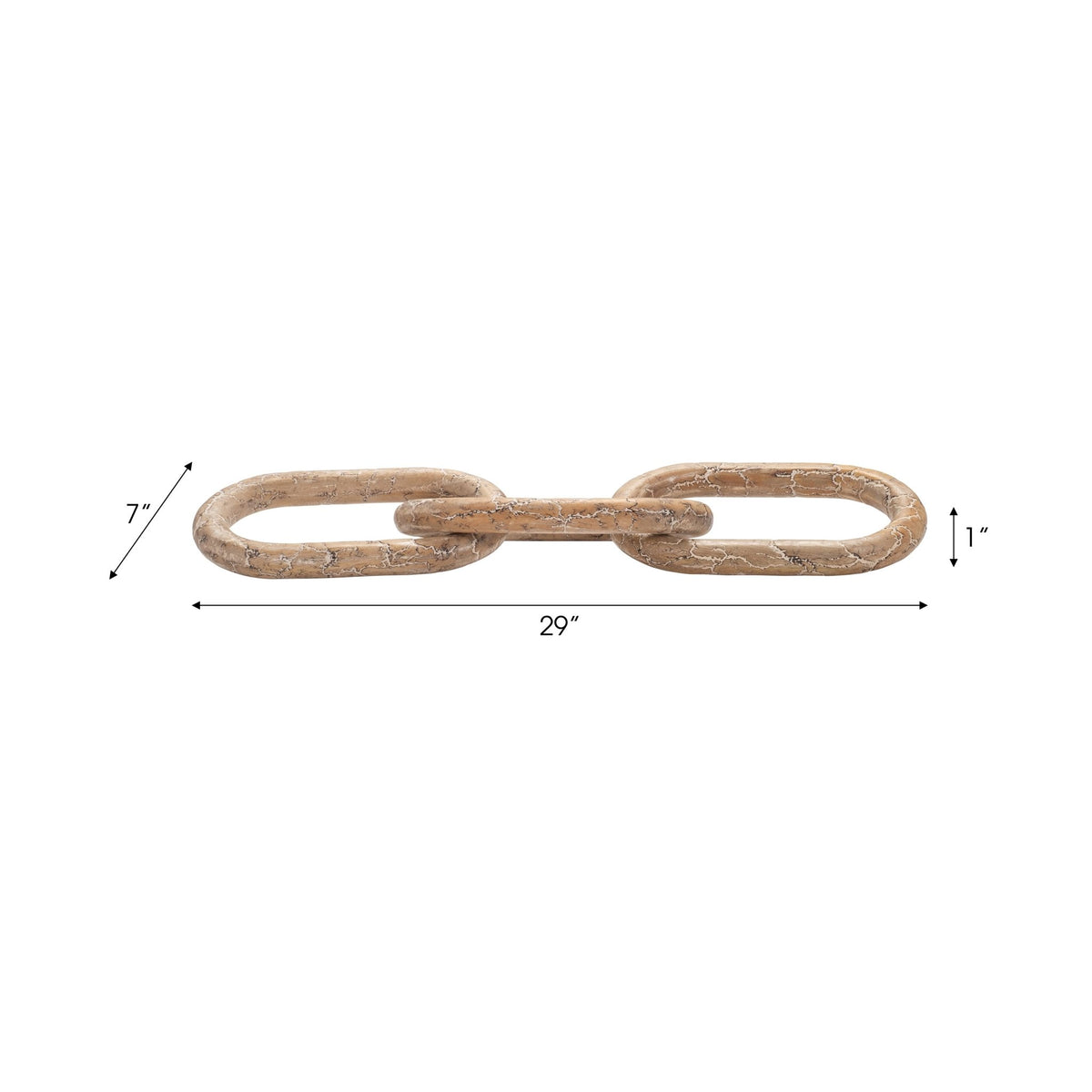 29" Desta Dark Wood Link Chain Table Decors| Sagebrook Home