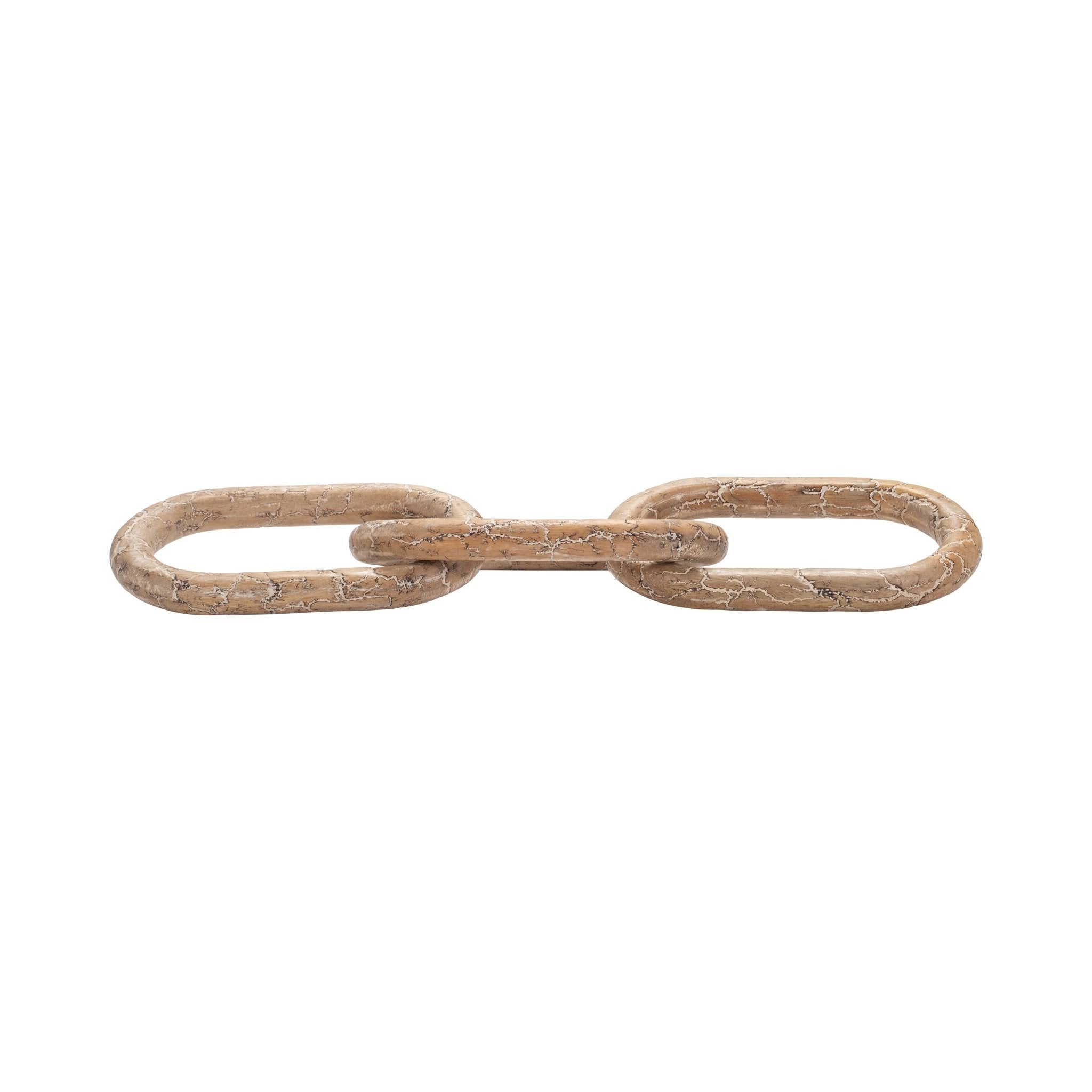 29" Desta Dark Wood Link Chain Table Decors| Sagebrook Home
