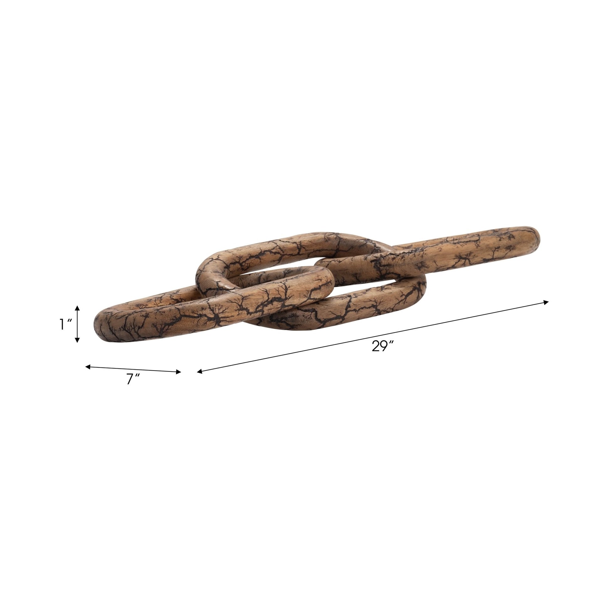 29" Desta Light Wood Link Chain Table Decors| Sagebrook Home