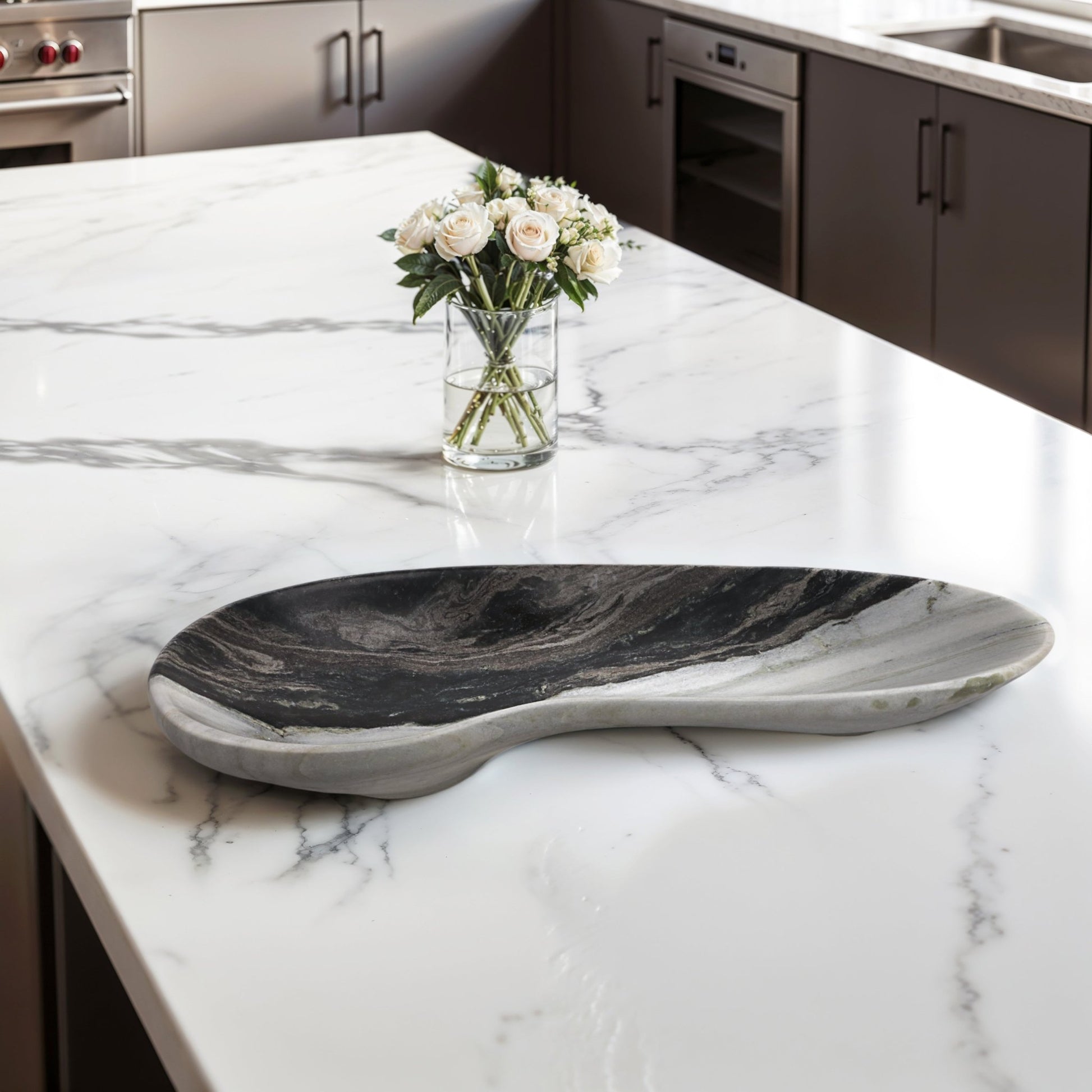 29" Himalayan Marble Tray Table Decors| Sagebrook Home