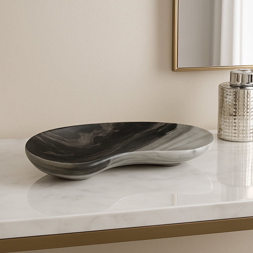 29" Himalayan Marble Tray Table Decors| Sagebrook Home