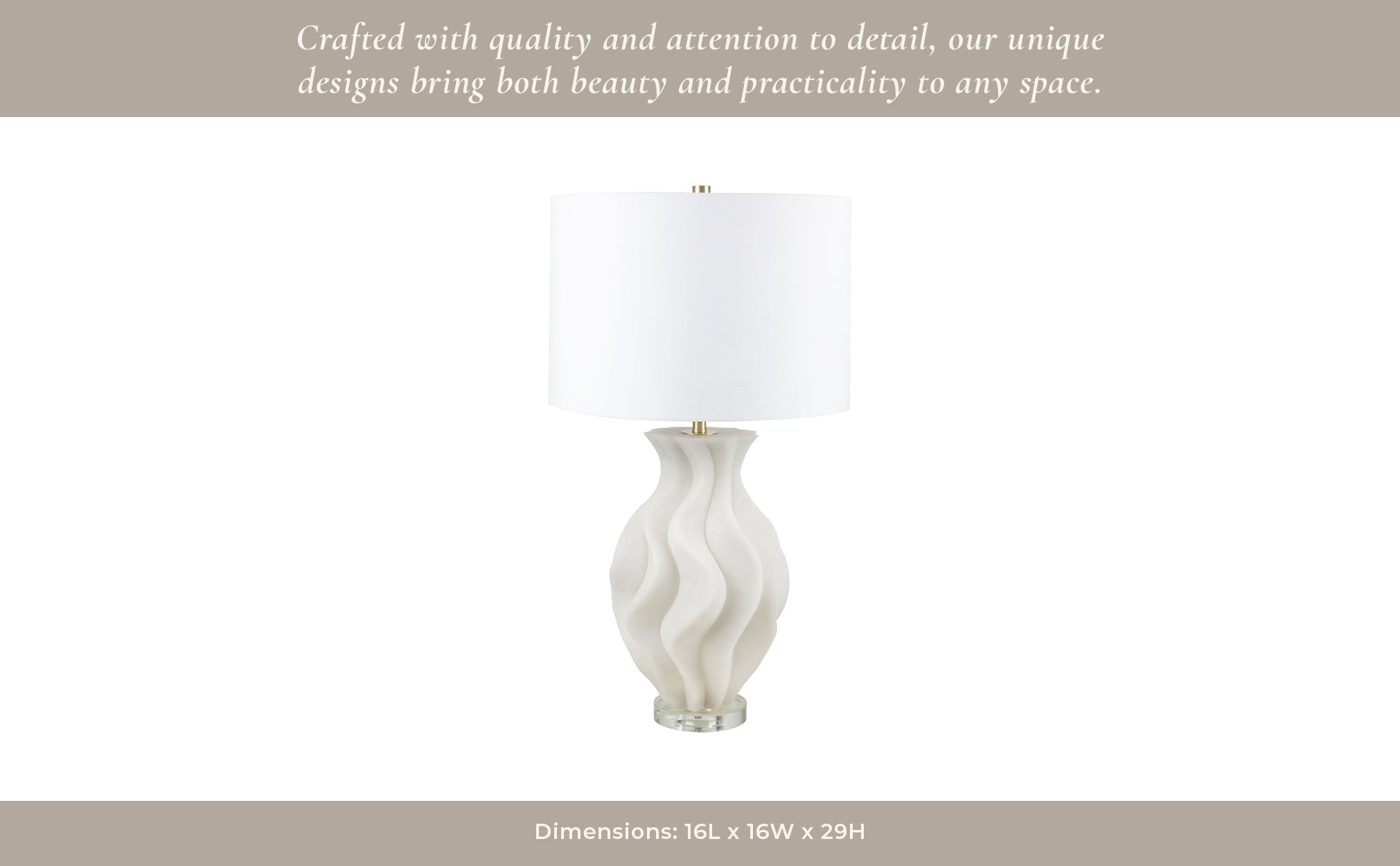 29" Vilnuis Quartz Resin Table Lamp Table Decors| Sagebrook Home