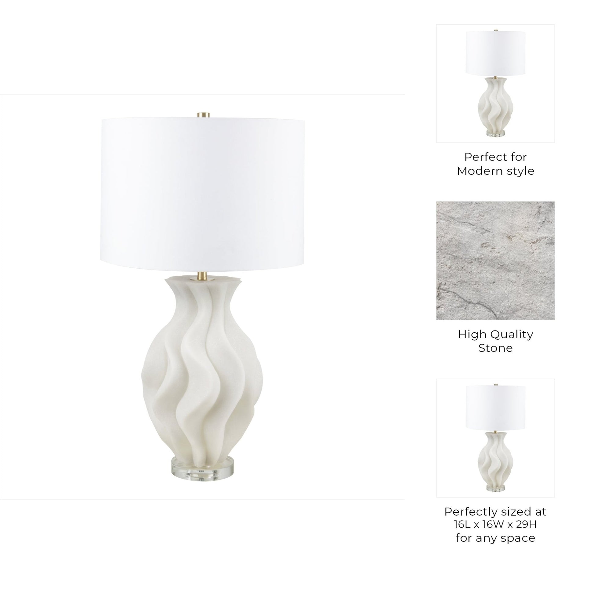29" Vilnuis Quartz Resin Table Lamp Table Decors| Sagebrook Home