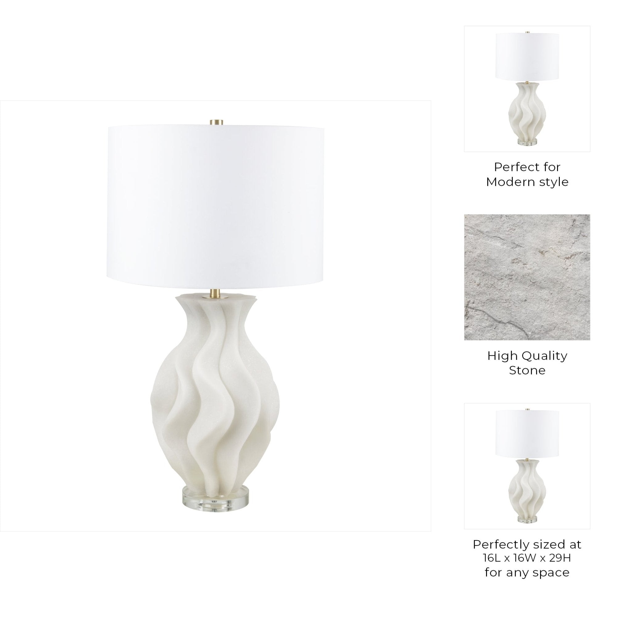 29" Vilnuis Quartz Resin Table Lamp Table Decors| Sagebrook Home