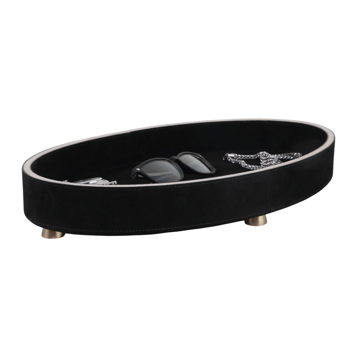 17" GRATIOT BLACK SUEDE TRAY