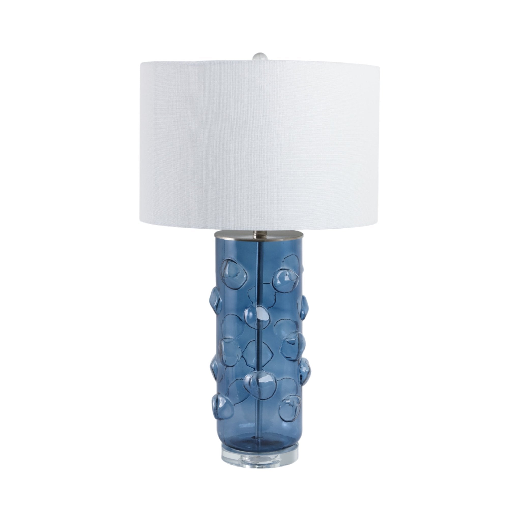 29x17" Glass Bubbles Table Lamp, Blue Table Decors| Sagebrook Home