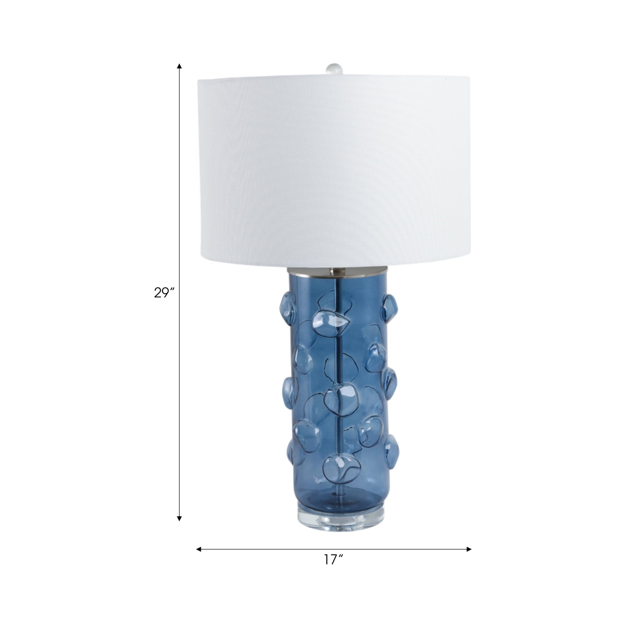 29x17" Glass Bubbles Table Lamp, Blue Table Decors| Sagebrook Home