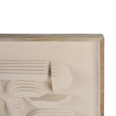 29x25" Geometric Ecomix Wall Art, Ivory - Al Rugaib Furniture