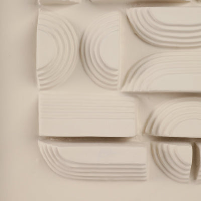 29x25" Geometric Ecomix Wall Art, Ivory - Al Rugaib Furniture