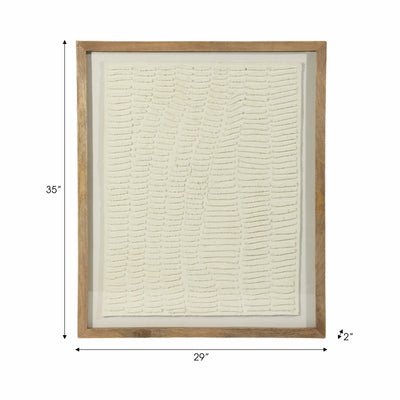 29X35 PAPER MACHE WALL ART FRAMED GLASS, GRAY - Al Rugaib Furniture