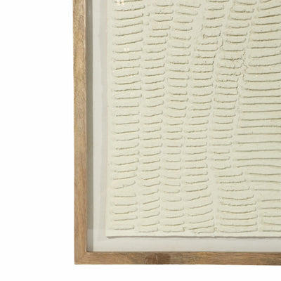 29X35 PAPER MACHE WALL ART FRAMED GLASS, GRAY - Al Rugaib Furniture