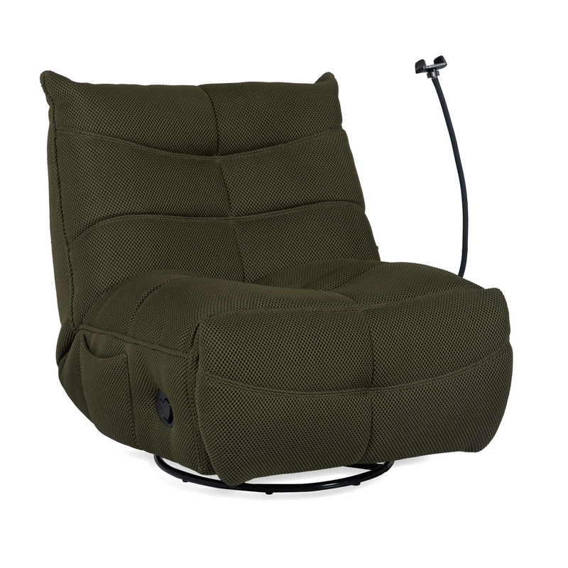 Finn Army green Swivel Power Recliner