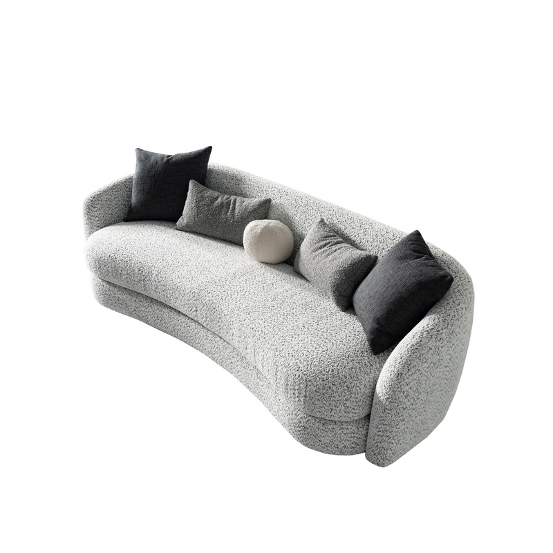 Jamie Grey Boucle 4 Seater Sofa (264cm)