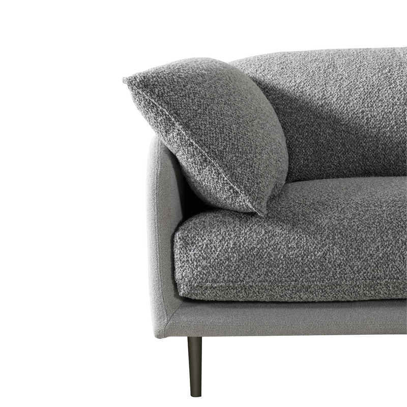Ahad Grey Boucle 4 Seater Sofa (280cm)
