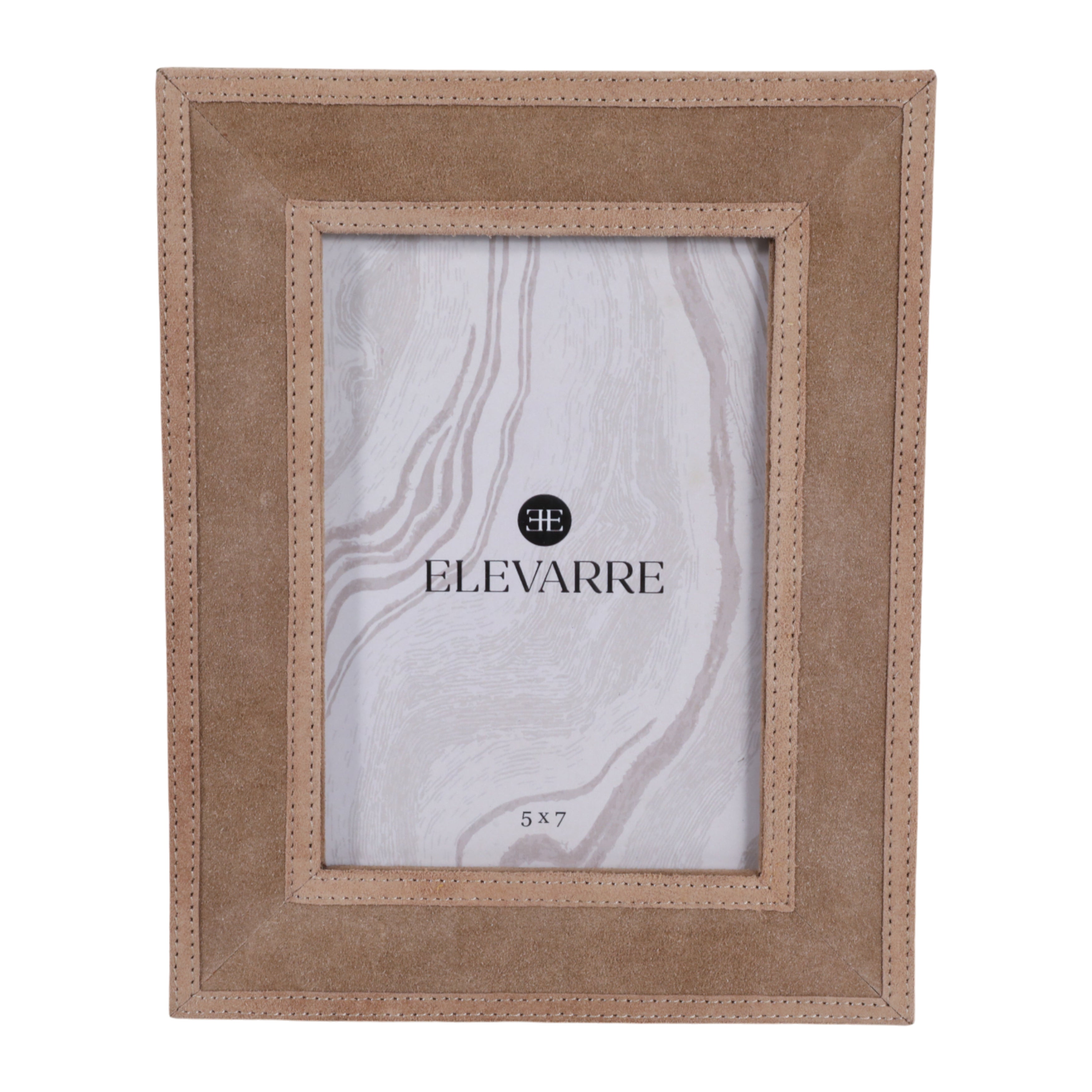 5X7 GILBOA TAN SUEDE PHOTO FRAME