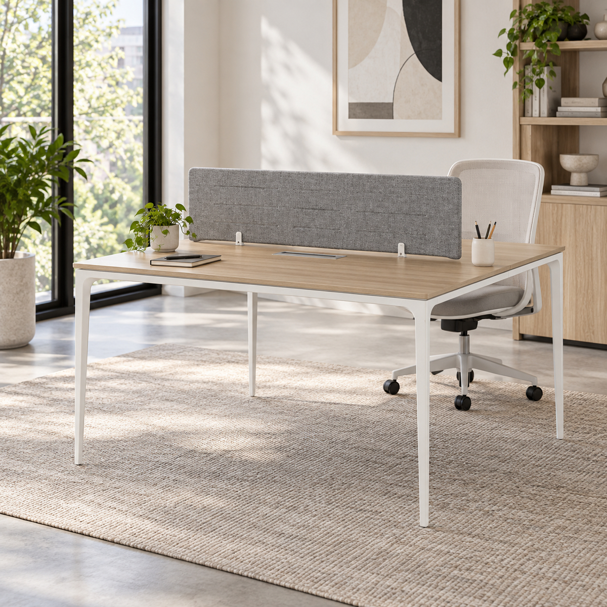 Arc Workstation Desk - Wood