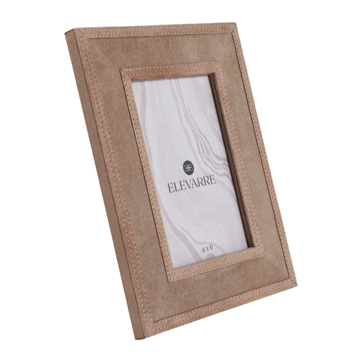 4X6 GILBOA TAN SUEDE PHOTO FRAME