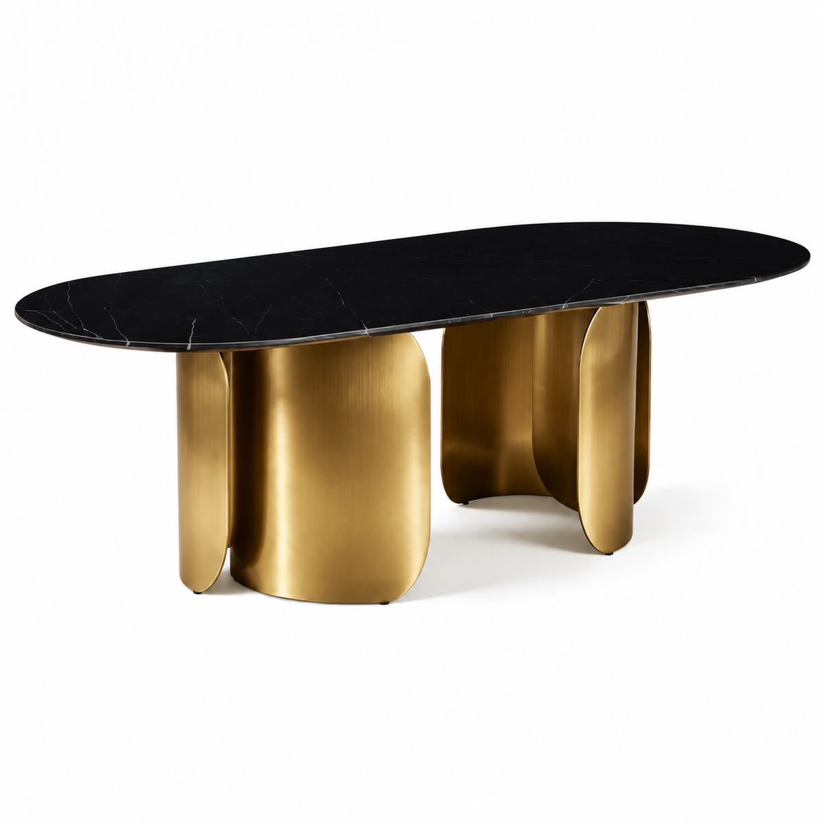 Twirl Black Gold Dining Table-300 Cm