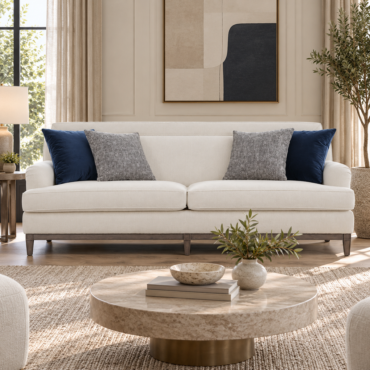 Amelia Sofa (223Cm) - Navy