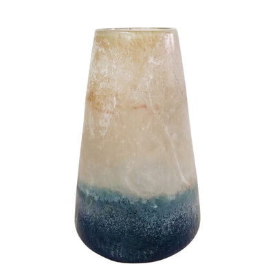 GLASS 14 TRI-COLOR VASE, MULTI