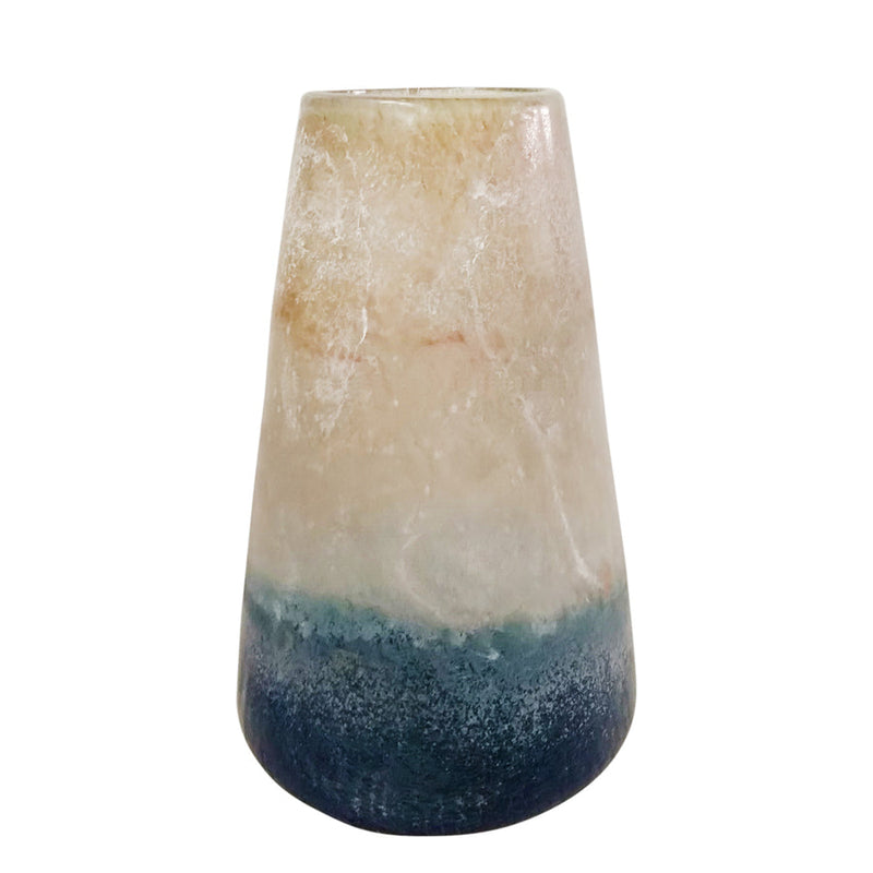 GLASS 14 TRI-COLOR VASE, MULTI