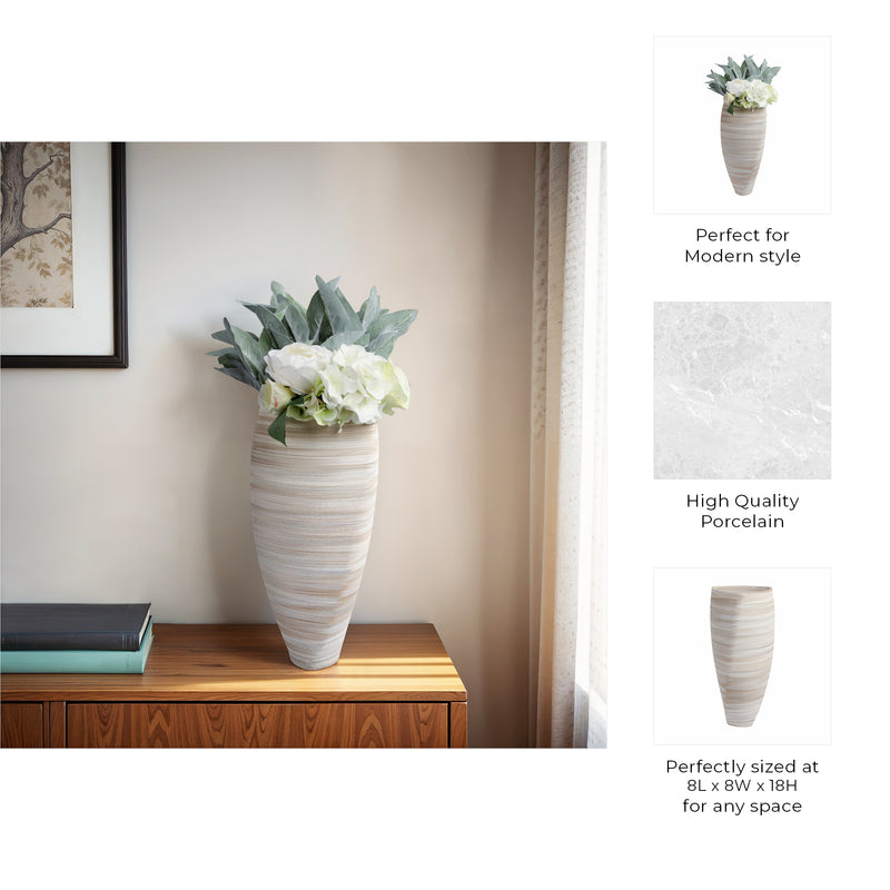 مزهرية بورسلين مطبوعة بتقنية 3D من أسمرا، متعددة الألوان Asmara 3d Printed Porcelain Vase, Multi