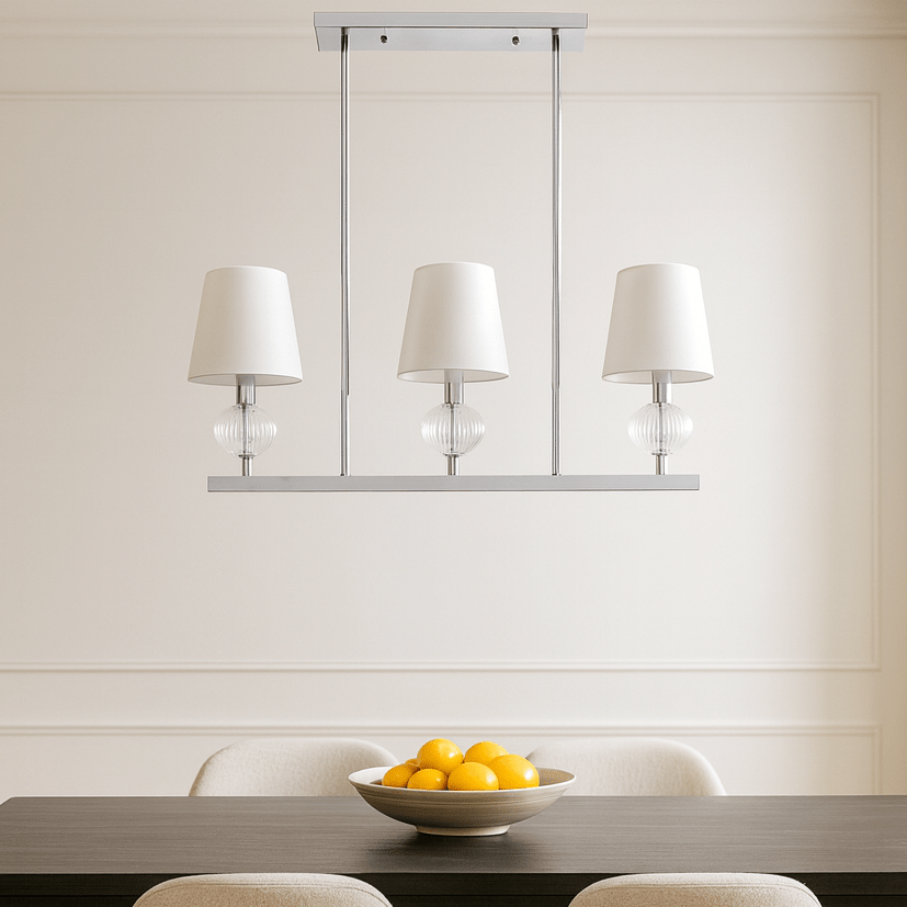 3 LIGHTS GLASS CHANDELIER chandeliers| Sagebrook Home