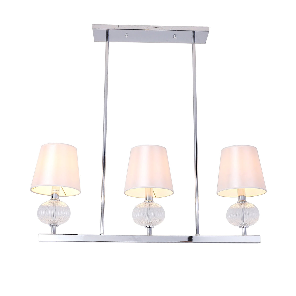 3 LIGHTS GLASS CHANDELIER chandeliers| Sagebrook Home