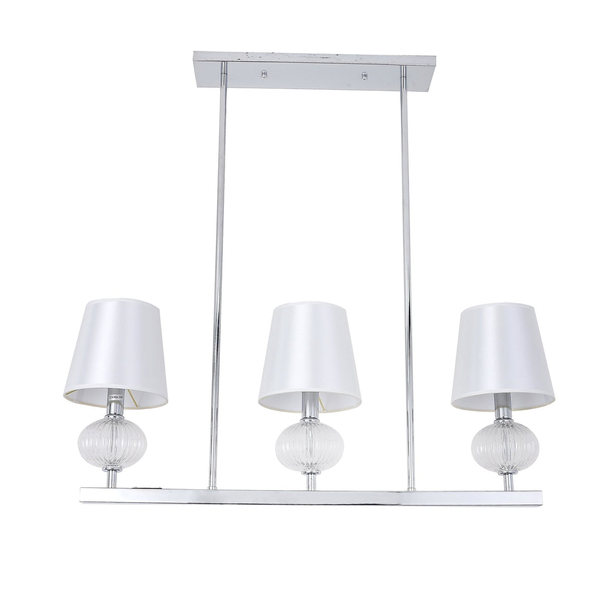 3 LIGHTS GLASS CHANDELIER chandeliers| Sagebrook Home