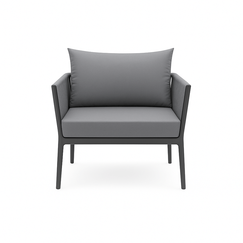 3-Piece Outdoor Seating Set with Extra Chair – Unique Design – Gray Outdoor Sets| Otath