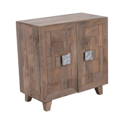 30" 2 DOOR COFFER FRONT CABINET, LIGHT WASH - Al Rugaib Furniture