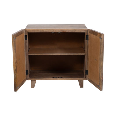 30" 2 DOOR COFFER FRONT CABINET, LIGHT WASH - Al Rugaib Furniture