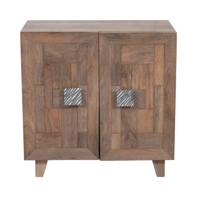 30" 2 DOOR COFFER FRONT CABINET, LIGHT WASH - Al Rugaib Furniture